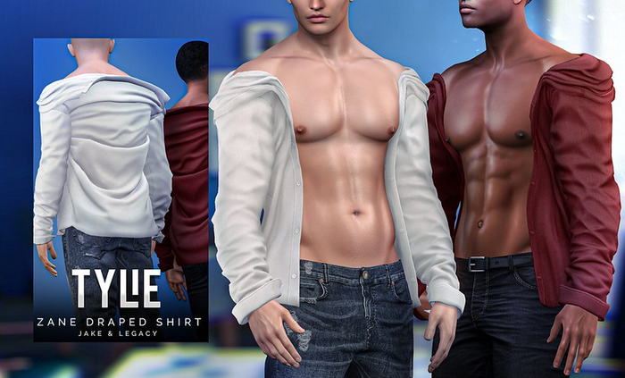 TYLIE // Zane Draped Shirt // FATPACK