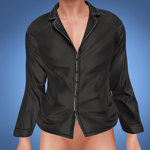 TYLIE // Nick Pajama Top // BLACK