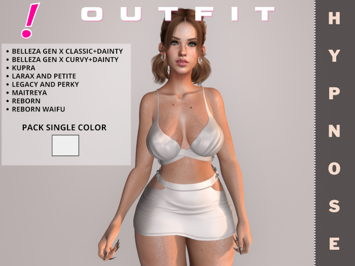 [DressUp!] Outfit Hypnose - Pack Single Color  (White)