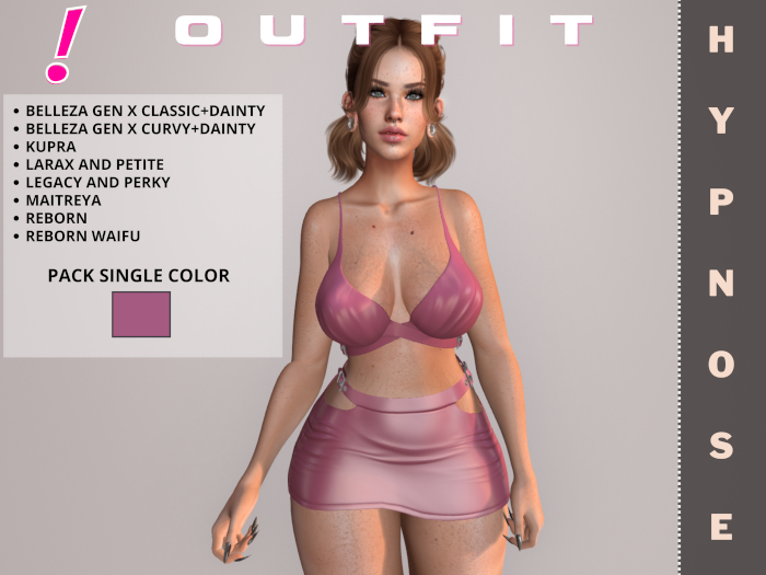 [DressUp!] Outfit Hypnose - Pack Single Color  (Rose)