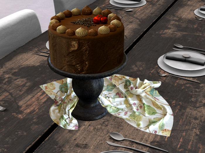 Full Perm Chocolate Cake with plate