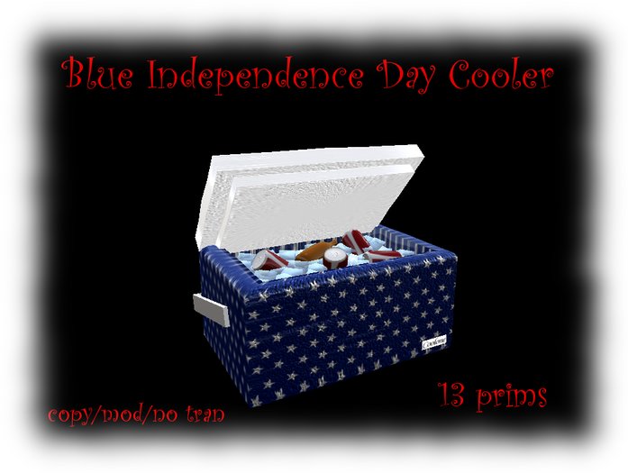 Blue Independence day Cooler