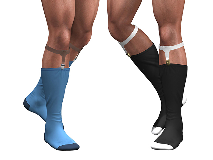 TwoSided Men's garter socks