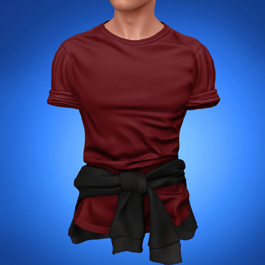 TYLIE // Kane Tied Sweater Tee // RED