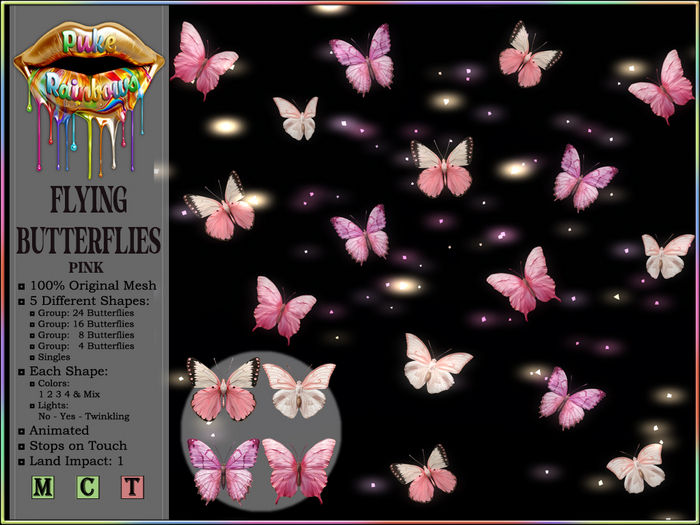 [PR] Flying Butterflies - Pink