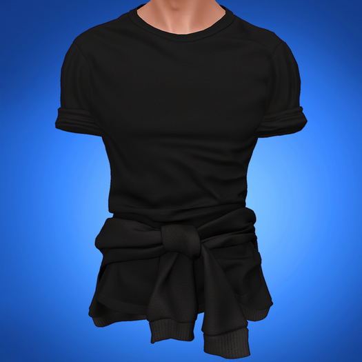 TYLIE // Kane Tied Sweater Tee // BLACK