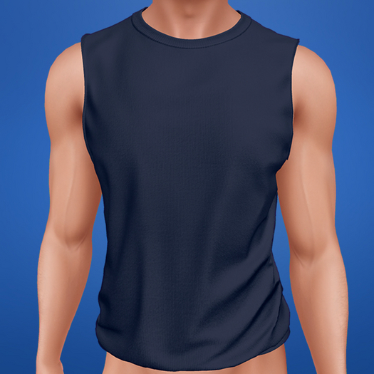 TYLIE // Kai Muscle Tee // NAVY