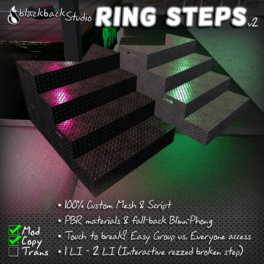 [bbS] Ring Steps v2 (For Square Wrestling Rings)