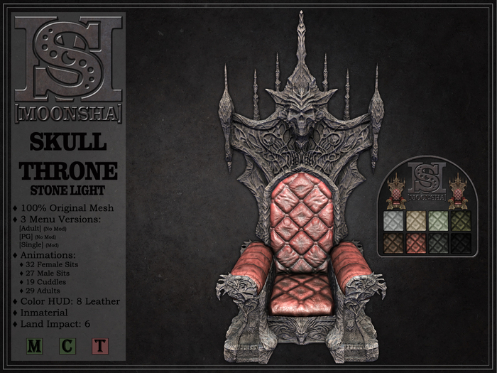 [MoonSha] Skull Throne - Stone Light