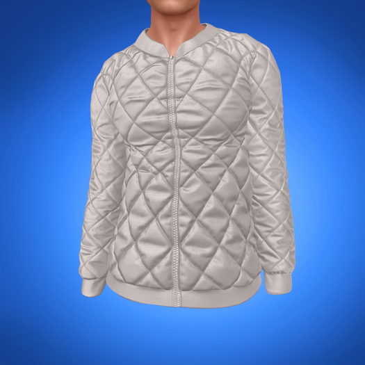 TYLIE // Drew Puff Bomber // WHITE