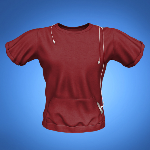 TYLIE // David Pouch Tee // RED