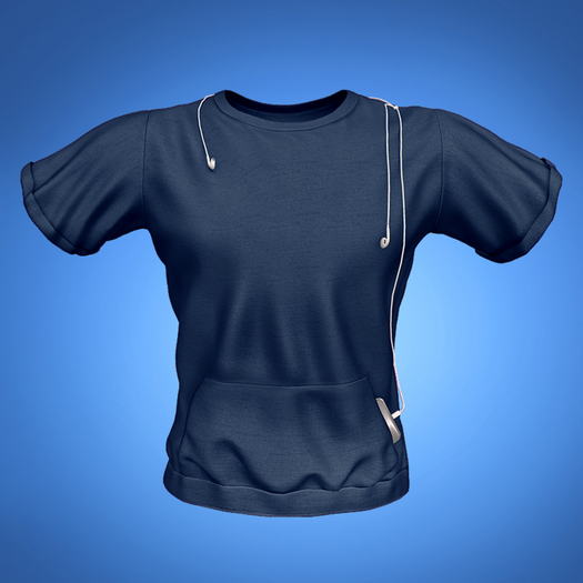 TYLIE // David Pouch Tee // NAVY