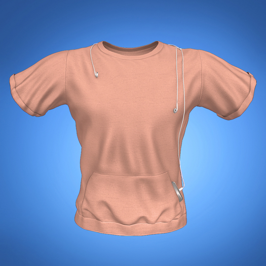 TYLIE // David Pouch Tee // BEIGE