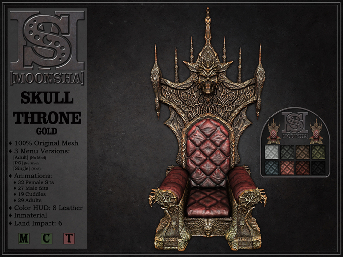 [MoonSha] Skull Throne - Gold