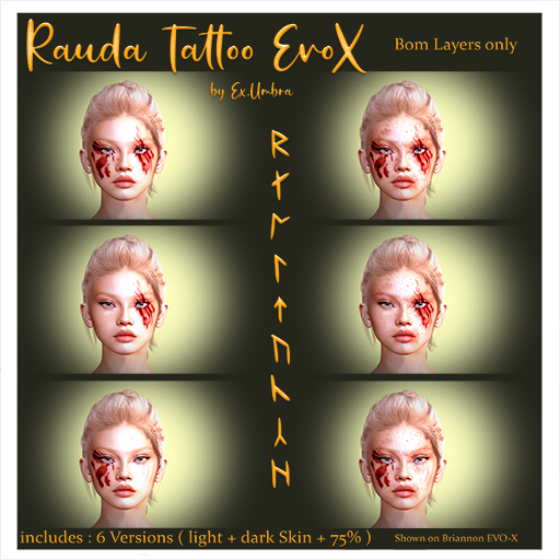 Ex.Umbra  Rauda Tattoo EvoX 