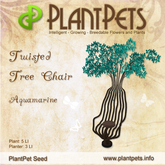 PlantPet Seed [Twisted Tree Chair *Aquamarine*] - Common - Updated