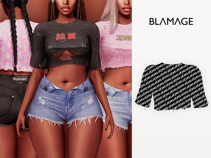 Blamage - Bite Crop Top - DEMO