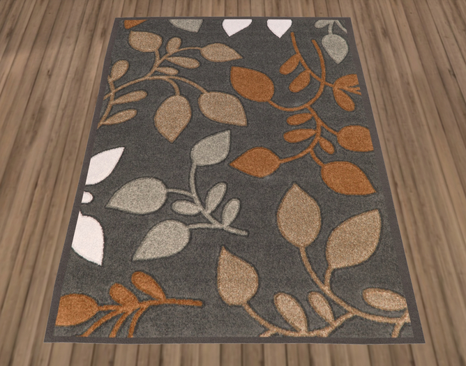 Brown & Orange Stems Rug