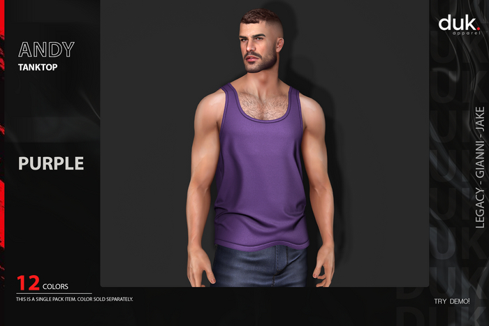 [DUK] - Andy Tanktop // Purple Color -  Wear