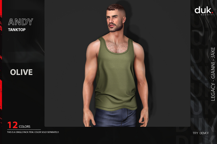 [DUK] - Andy Tanktop // Olive Color -  Wear