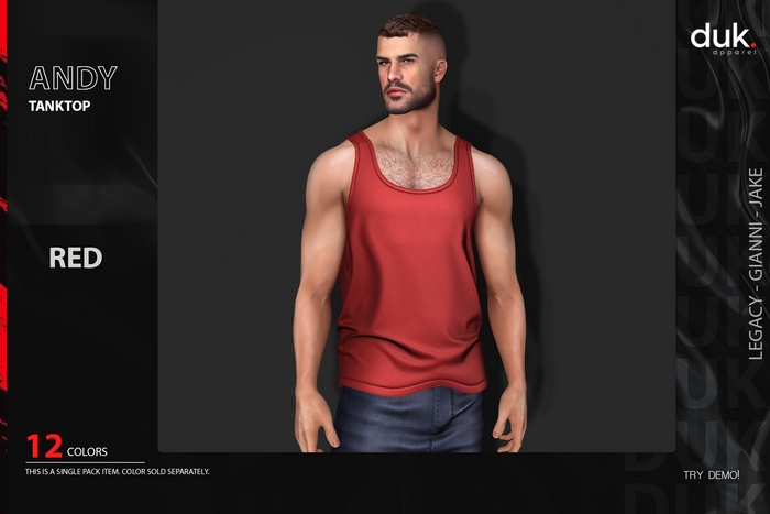 [DUK] - Andy Tanktop // Red Color -  Wear