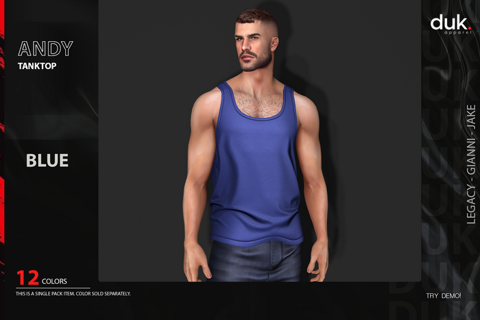 [DUK] - Andy Tanktop // Blue Color -  Wear