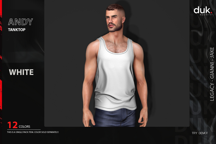[DUK] - Andy Tanktop // White Color -  Wear