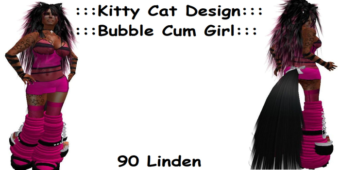 ::::Kitty Cat Design::: BUBBLE GUM GIRL :::