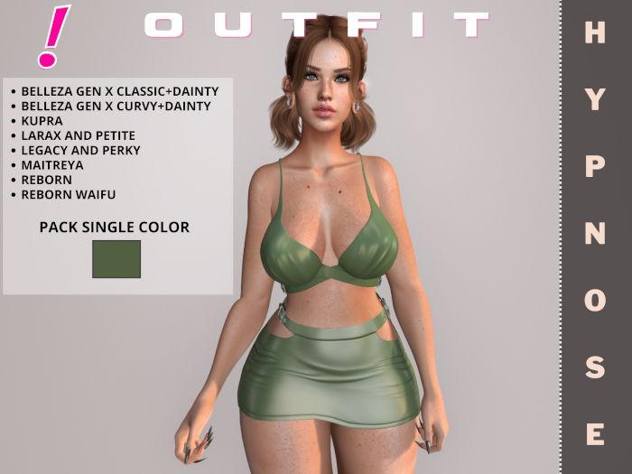 [DressUp!] Outfit Hypnose - Pack Single Color  (Olive)