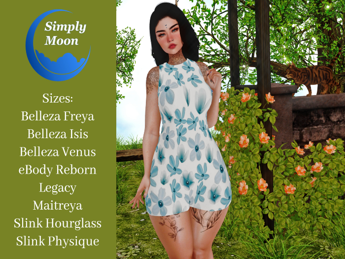 Simply Moon - Mothers Flower Dress (Blue)