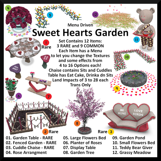 Menu Driven Sweet Hearts Garden Fat Pack