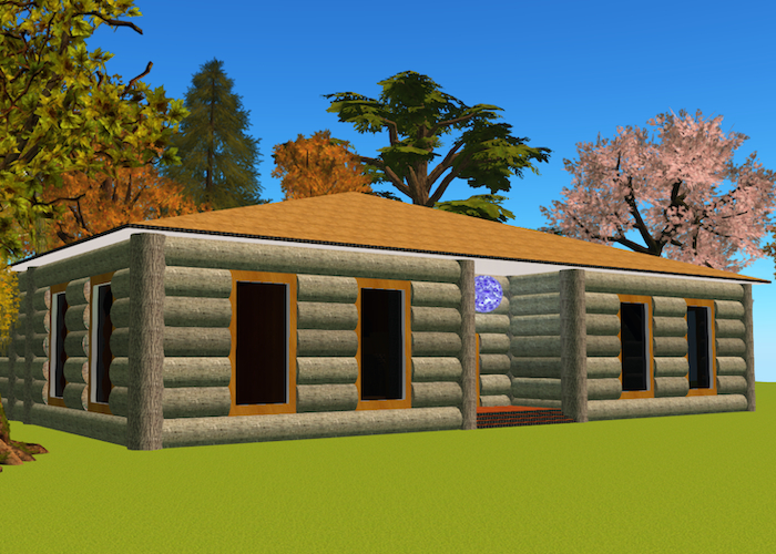 Mesh 5 Bedroom Log House