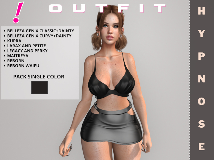 [DressUp!] Outfit Hypnose - Pack Single Color  (Black)