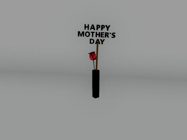 2024 Rose In Bud Vase-Mothers Day-Black