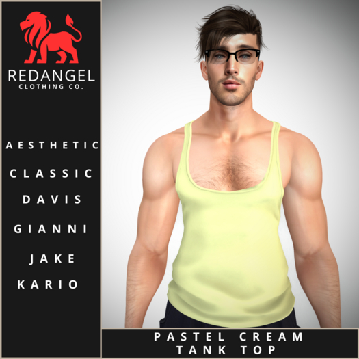 CREAM Pastel Tank top ** NEW FOR SUMMER 2024 ** 