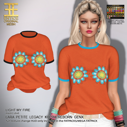 Entice - Light My Fire Tops - Graphics - Flowers