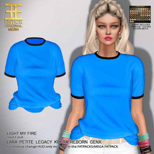 Entice - Light My Fire Tops - Brights - Azure