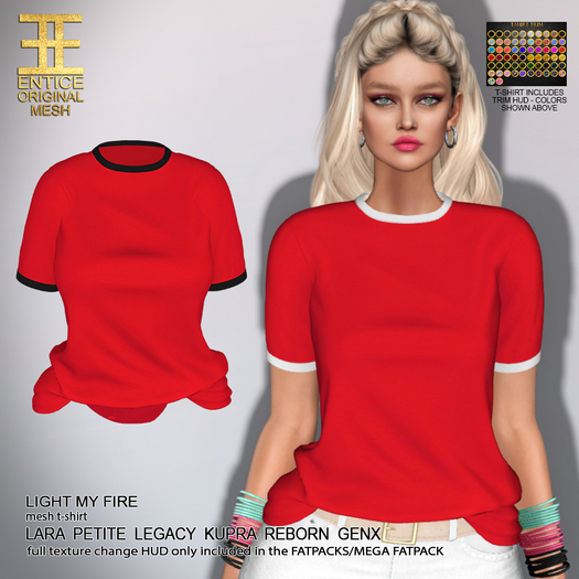 Entice - Light My Fire Tops - Brights - Poppy