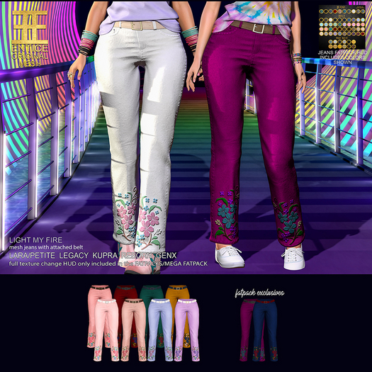 Entice - Light My Fire Jeans - Flor Colors FATPACK