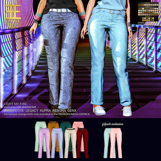 Entice - Light My Fire Jeans - Pat Colors FATPACK