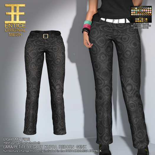Entice - Light My Fire Jeans - Pattern - Black