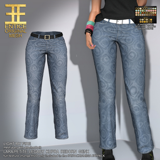 Entice - Light My Fire Jeans - Pattern - Light