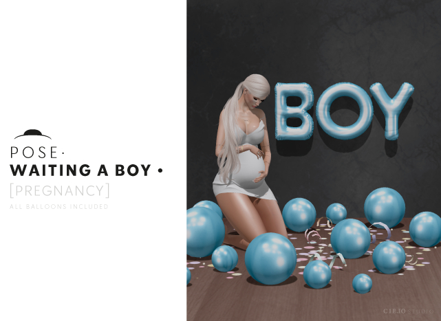 Pose WAITING A BOY (Balloons included)