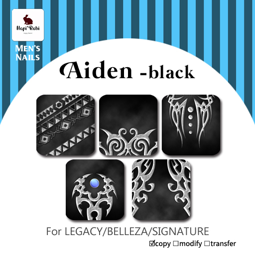 Hapi*Rabi Men's Nails Aiden -black