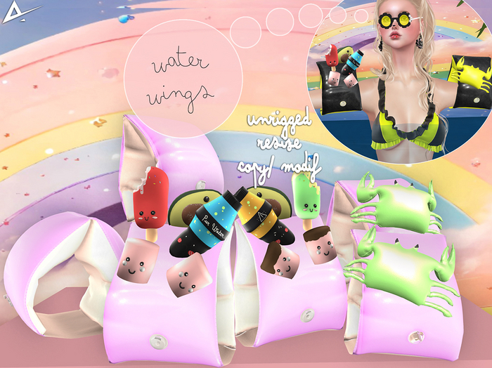 Akikazu  water wings  Pink Light