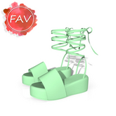 Mint Tied Sandals