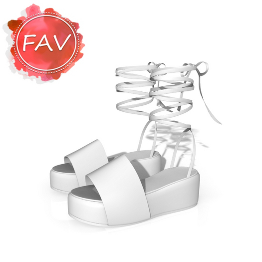 White Tied Sandals