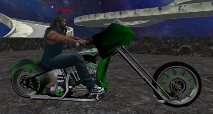 Motorcycle custom chopper Alien
