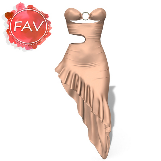 Beige Wrap Gown