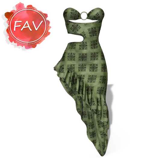 Damask Wrap Gown